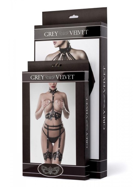 Set in similpelle borchiata in tre pezzi Grey Velvet in vendita su Tangamania Online