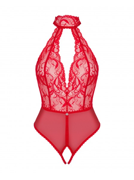 Sexy body rosso aperto all'inguine collezione Dagmarie Obsessive Lingerie in vendita su Tangamania Online