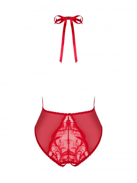 Sexy body rosso aperto all'inguine collezione Dagmarie Obsessive Lingerie in vendita su Tangamania Online