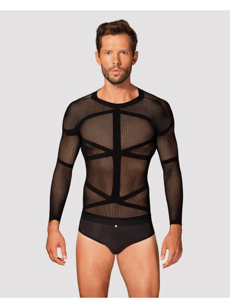 T-Shirt uomo elasticizzata con maniche lunghe T101 Obsessive Lingerie in vendita su Tangamania Online