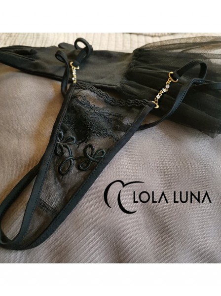 Sexy perizoma in tulle ricamato con strass modello Lena Lola Luna in vendita su Tangamania Online