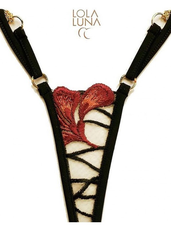 Lola Luna Gaia Sexy micro perizoma regolabile in tulle ricamato
