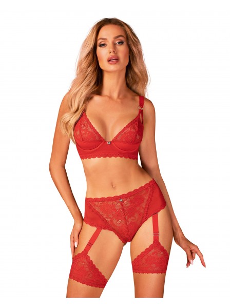 Sexy reggiseno rosso con ferretto modello Belovya Obsessive Lingerie in vendita su Tangamania Online
