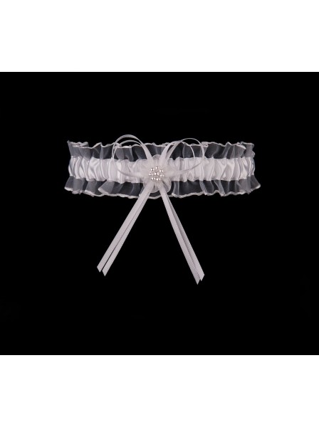 Giarrettiera in tulle bianco con perle Julimex in vendita su Tangamania Online
