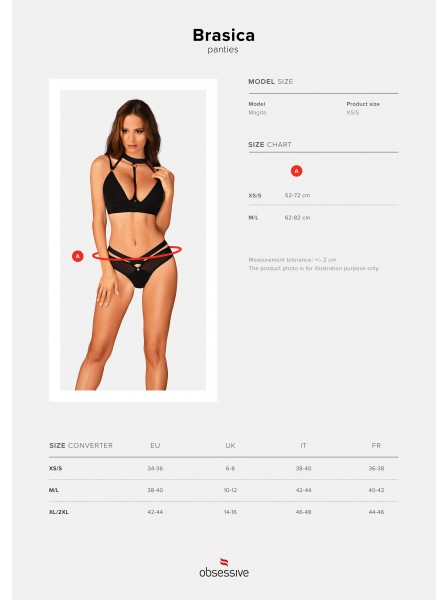 Brasica, mutandine con trasparenze e stringhe stretch Obsessive Lingerie in vendita su Tangamania Online