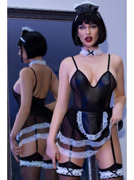 Completino da sexy french maid in 6 pezzi Chilirose in vendita su Tangamania Online