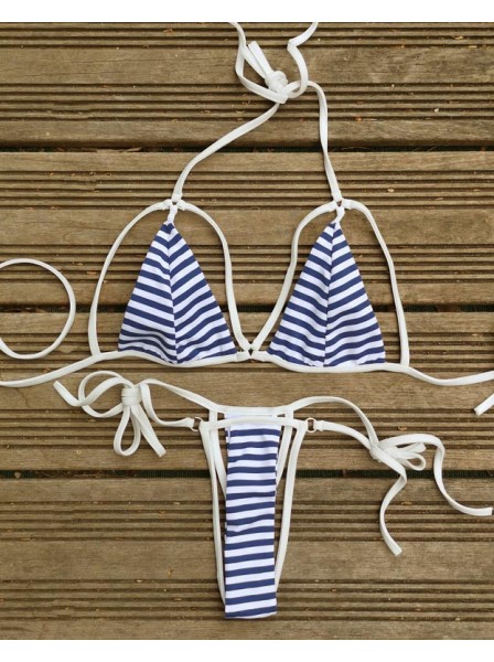 St Malo Sexy String, bikini con perizoma e fantasia a righe Lola Luna in vendita su Tangamania Online