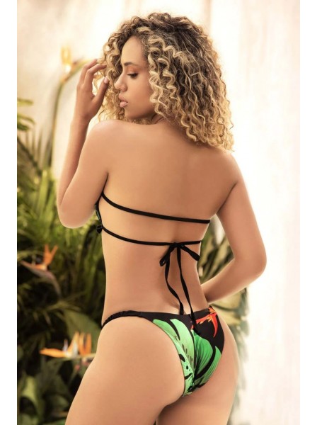 Bikini a fantasia jungle con reggiseno a fascia Mapalé in vendita su Tangamania Online