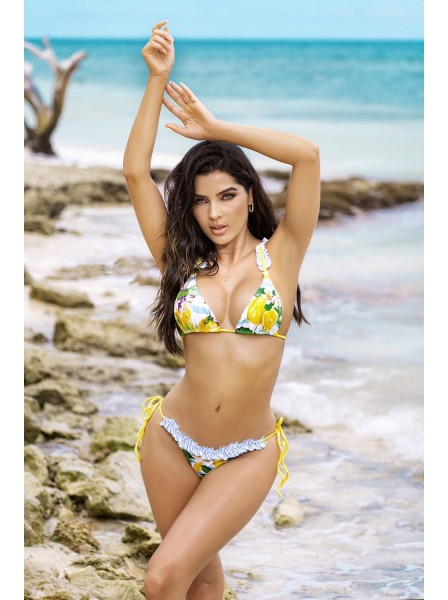 Bikini con limoni decorativi e arricciature Mapalé in vendita su Tangamania Online