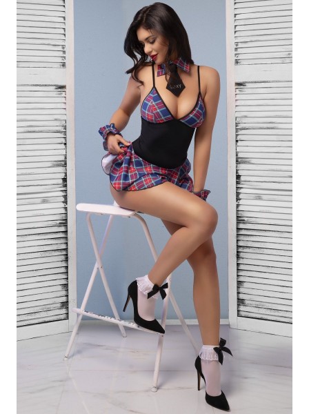 Provocante set da sexy schoolgirl in 5 pezzi Chilirose in vendita su Tangamania Online