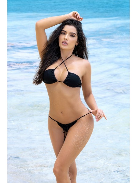Sexy bikini nero con reggiseno da annodare a piacimento Mapalé in vendita su Tangamania Online