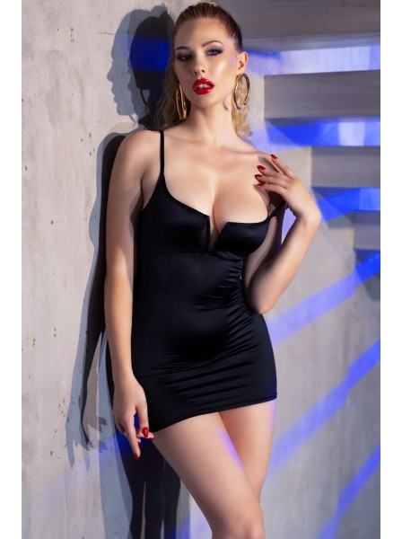 Abito corto in nero con sexy scollatura Chilirose in vendita su Tangamania Online