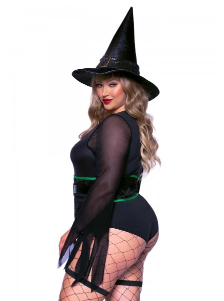Provocante outfit curvy da strega per Halloween Leg Avenue in vendita su Tangamania Online