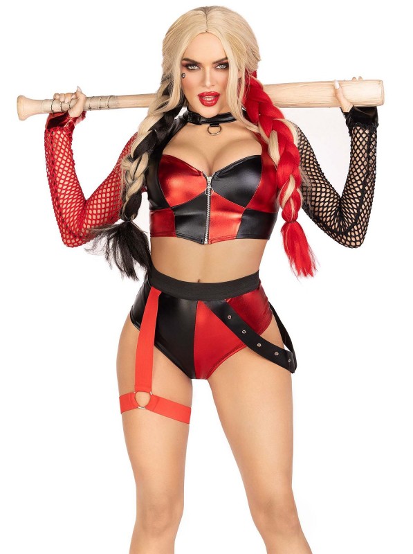 Provocante outfit da Harley Quinn per Halloween Leg Avenue in vendita su Tangamania Online