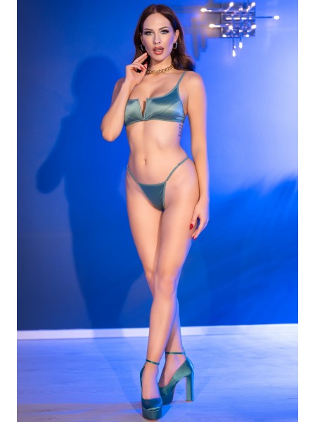 Bikini verde menta con sexy scollatura Chilirose in vendita su Tangamania Online