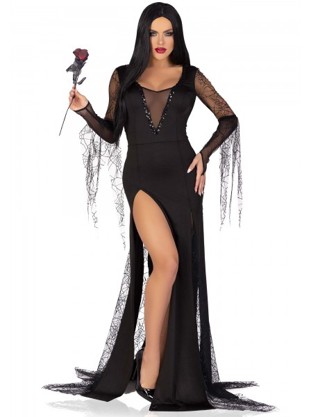 Provocante abito da Morticia Addams per Halloween Leg Avenue in vendita su Tangamania Online