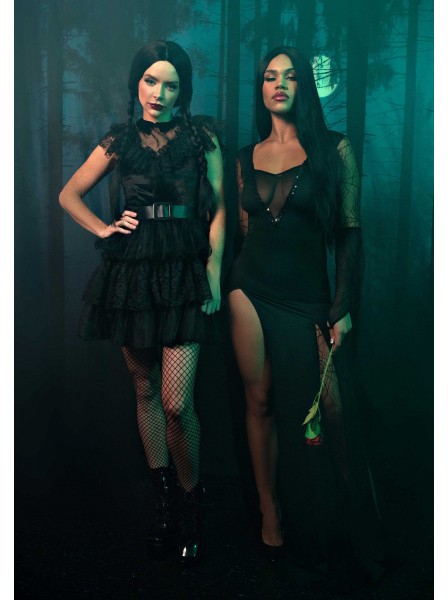 Provocante abito da Morticia Addams per Halloween Leg Avenue in vendita su Tangamania Online
