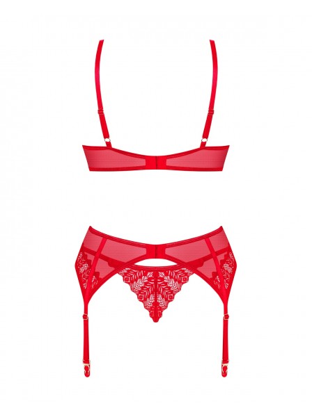 Sensuale set rosso con reggicalze Ingridia Obsessive Lingerie in vendita su Tangamania Online