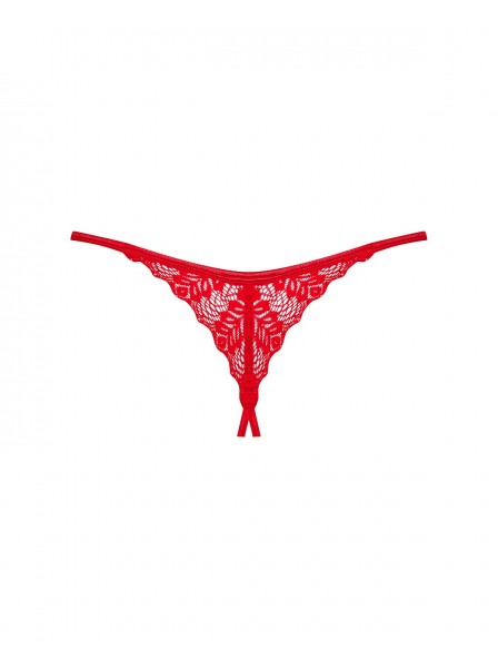 Sensuale perizoma Ingridia rosso aperto all'inguine Obsessive Lingerie in vendita su Tangamania Online