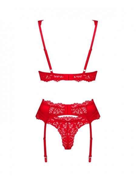 Sensuale set rosso con reggicalze Amor Cherris Obsessive Lingerie in vendita su Tangamania Online