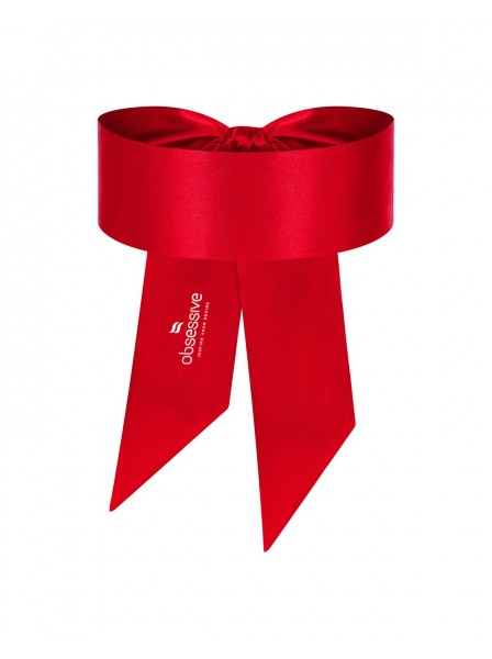 Benda per gli occhi Blindfold in tessuto rosso Obsessive Lingerie in vendita su Tangamania Online
