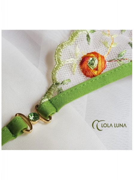 Perizoma floreale Vaiana con ricami e gioielli Lola Luna in vendita su Tangamania Online