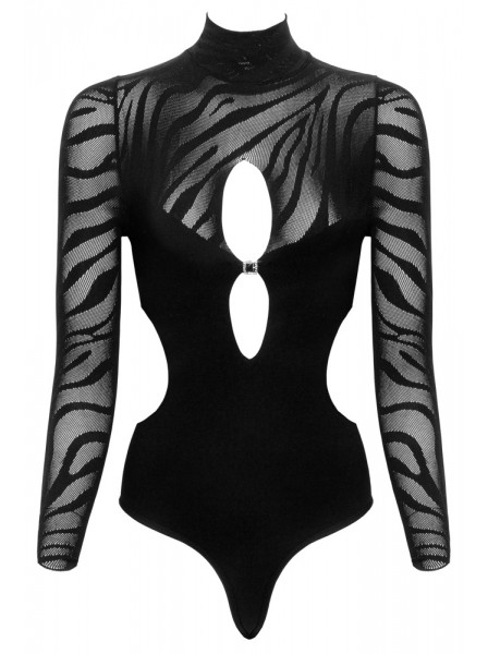 Sexy body con decoro zebrato sulle spalle Cottelli Lingerie in vendita su Tangamania Online