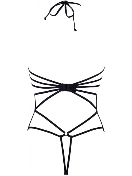 Body in tulle nude con ricami eleganti e sexy stringhe Axami Lingerie in vendita su Tangamania Online