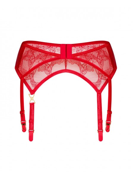 Sexy reggicalze rosso con pizzo floreale Aliosa Obsessive Lingerie in vendita su Tangamania Online