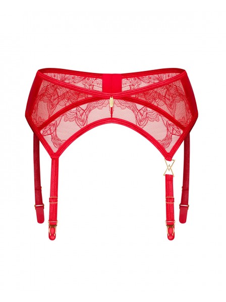 Sexy reggicalze rosso con pizzo floreale Aliosa Obsessive Lingerie in vendita su Tangamania Online
