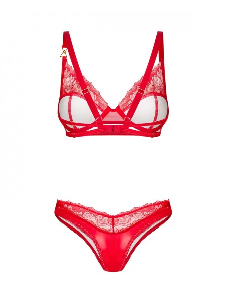 Sexy set intimo due pezzi rosso Aliosa Obsessive Lingerie in vendita su Tangamania Online