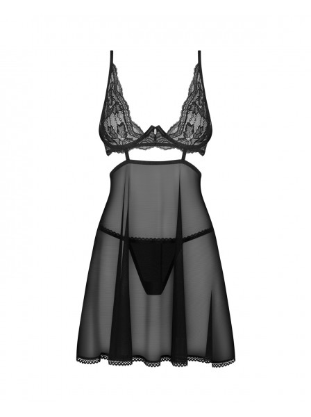 Sexy babydoll con ferretto e perizoma Nutris Obsessive Lingerie in vendita su Tangamania Online