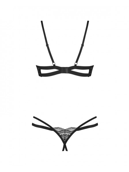 Sexy set reggiseno mezza coppa e perizoma aperto Nutris Obsessive Lingerie in vendita su Tangamania Online