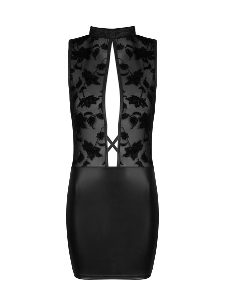 Sexy abito con top trasparente e gonna in ecopelle Cameron BeautyNight in vendita su Tangamania Online