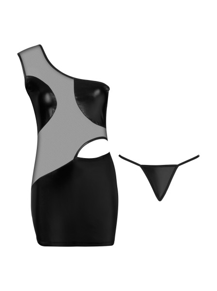 Loreen mini dress monospalla in tulle e wetlook BeautyNight in vendita su Tangamania Online