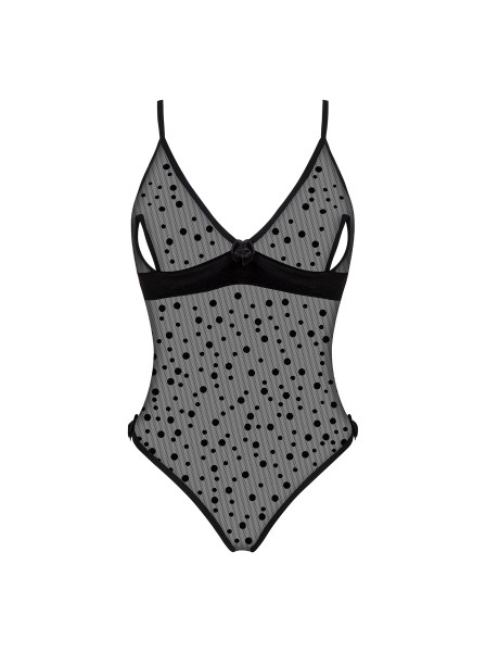 Body Amalia a pois con aperture sul seno BeautyNight in vendita su Tangamania Online