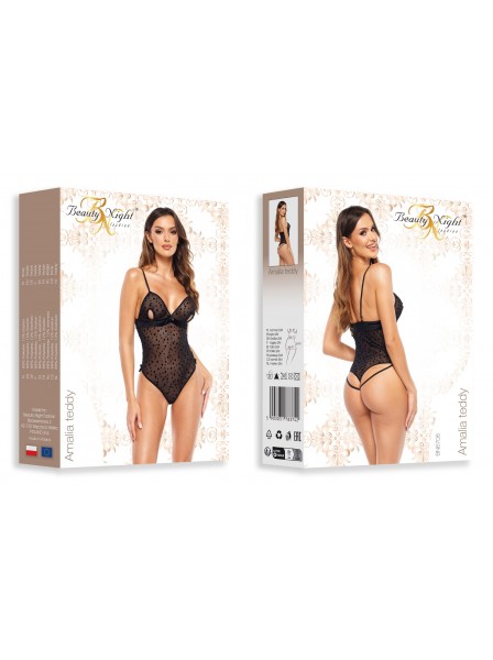 Body Amalia a pois con aperture sul seno BeautyNight in vendita su Tangamania Online