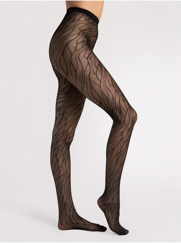 Collant moda 30 den design a righe Organica Fiore in vendita su Tangamania Online