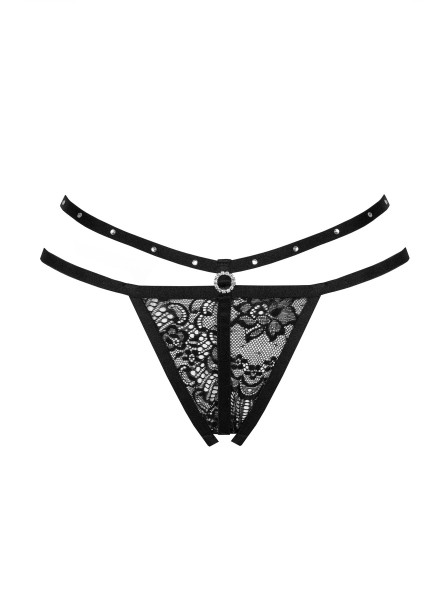 Perizoma aperto in pizzo con sensuali stringhe e strass Livia Corsetti in vendita su Tangamania Online