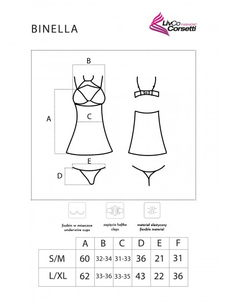 Sottoveste con collare integrato e perizoma Binella Livia Corsetti in vendita su Tangamania Online