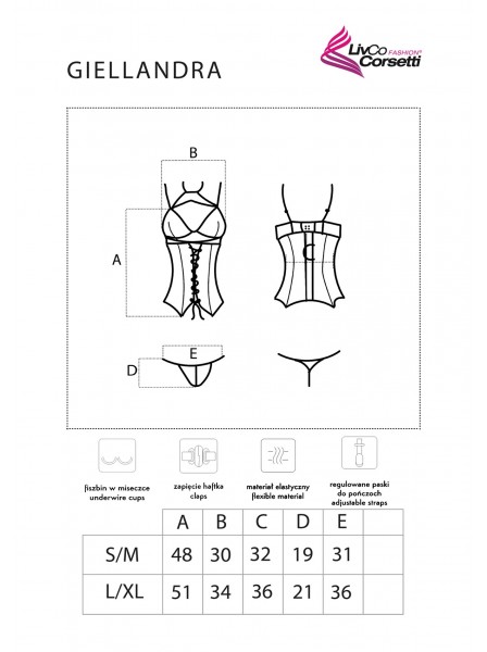Corsetto in pizzo con perizoma Giellandra Livia Corsetti in vendita su Tangamania Online