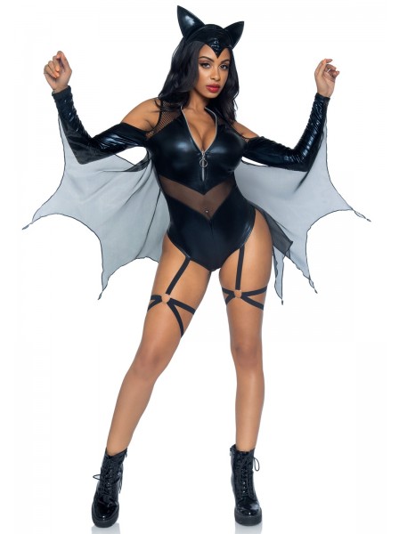 Travestimento da pipistrello con ali e cerchietto Halloween Leg Avenue in vendita su Tangamania Online
