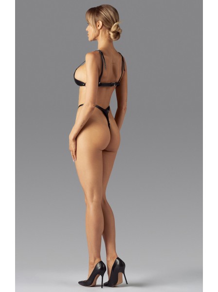 Dame Controle Body nero regolabile in ecopelle Obsessive Lingerie in vendita su Tangamania Online