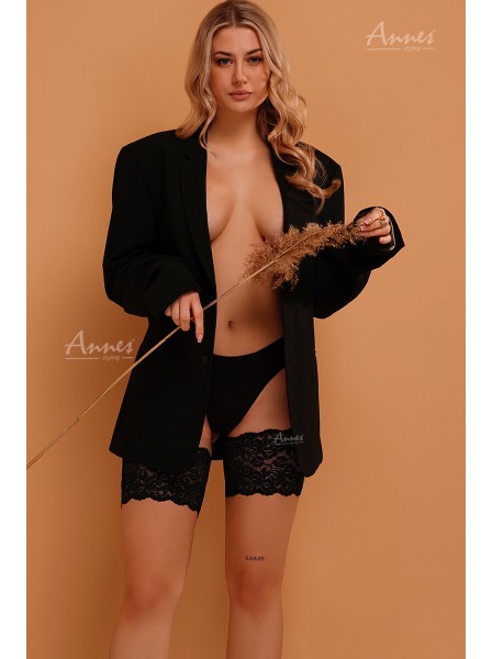 Fasce anti sfregamento in pizzo nero di 16 cm Annes in vendita su Tangamania Online