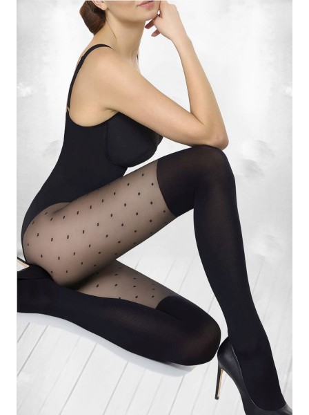 Collant effetto Design effetto parigina con pois Annes in vendita su Tangamania Online