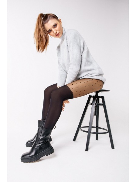 Collant effetto Design effetto parigina con pois Annes in vendita su Tangamania Online