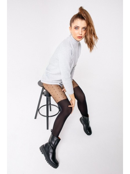 Collant effetto Design effetto parigina con pois Annes in vendita su Tangamania Online