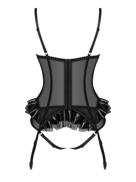 Corsetto Rafaella in pizzo e wetlook con perizoma BeautyNight in vendita su Tangamania Online