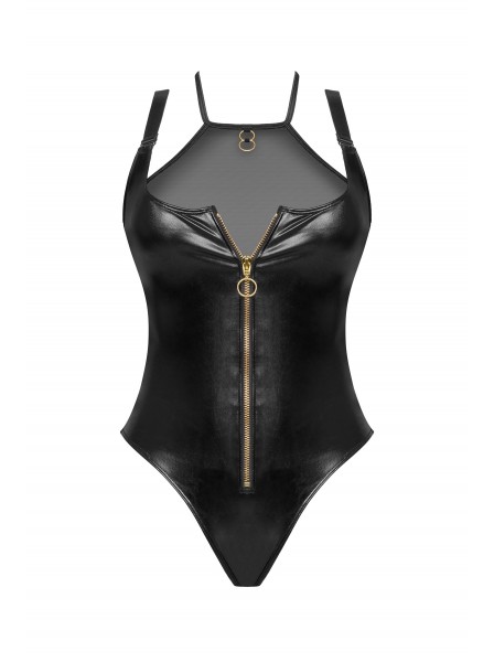 Body in wetlook e tulle con zip modello Roxana BeautyNight in vendita su Tangamania Online