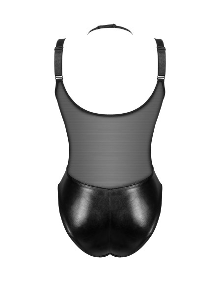 Body in wetlook e tulle con zip modello Roxana BeautyNight in vendita su Tangamania Online